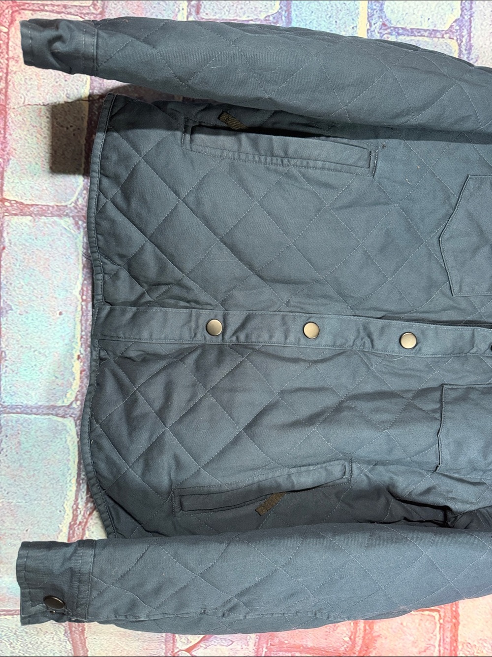 Stormtech Amplitude Quilted Jacket Men’s Small Blue Hooded Snap Zip Coat - Picture 10 of 13